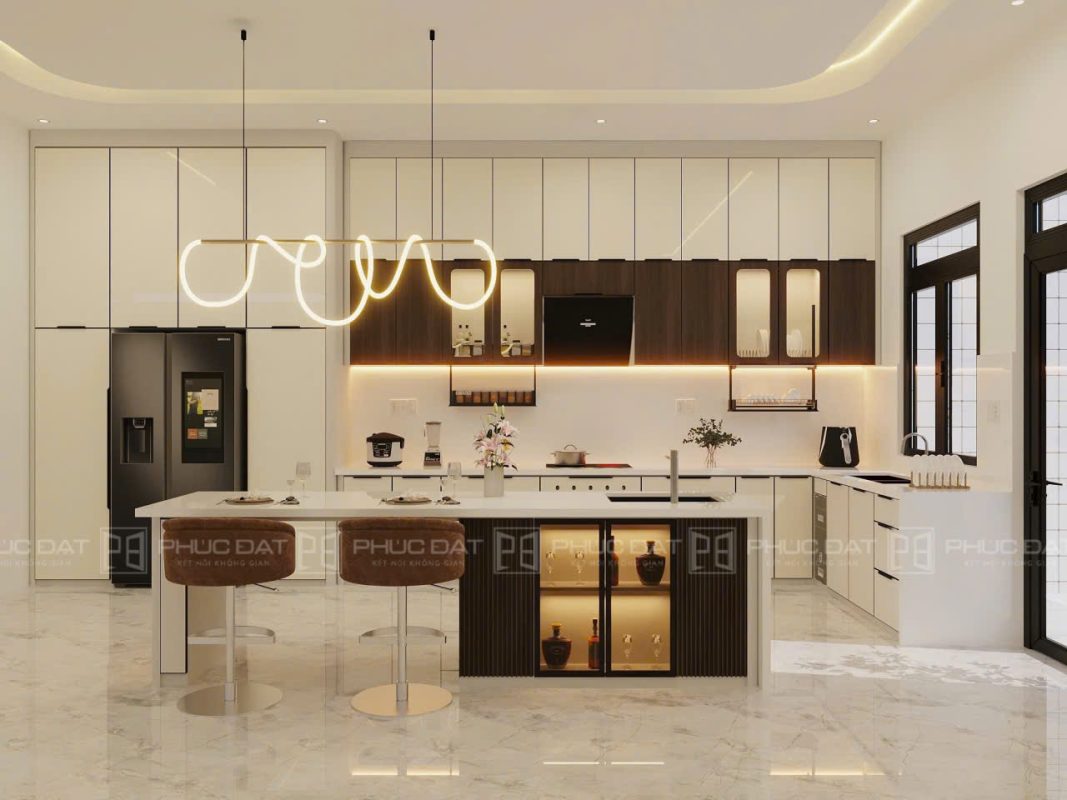 ảnh thiết kế tủ bếp phù hợp với nhà